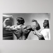 Arnold Schwarzenegger zwart-wit  4 k Poster (Voorkant)