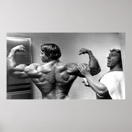 Arnold Schwarzenegger zwart-wit  4 k Poster (Voorkant)