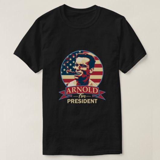 Arnold voor President essentieel T-shirt (Design voorkant)