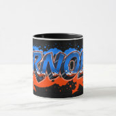 Arnold Vorname Name Graffiti blue orange Tasse Mok (Midden)