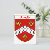 Arnold wapen/familiewapen briefkaart (Staand voorkant)