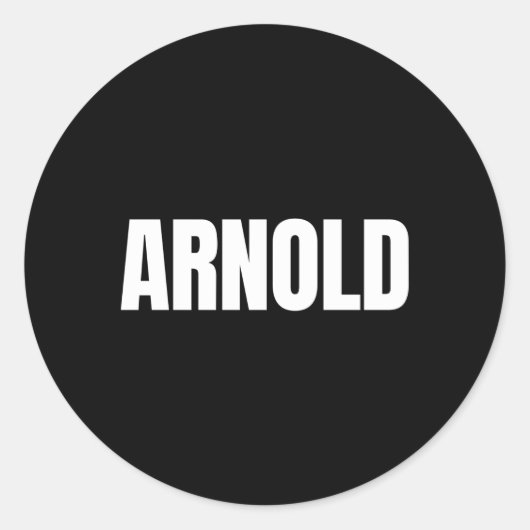 Arnold zegt dat je bezig moet zijn nuttig Amerikaa Ronde Sticker (Voorkant)