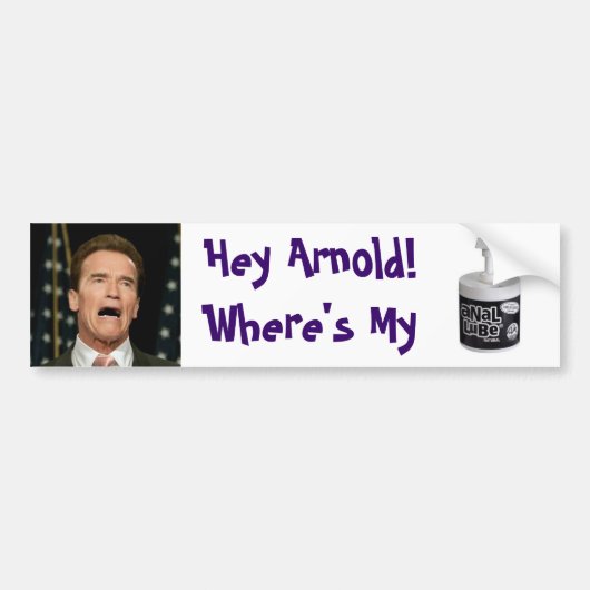 Arnold's Anale Lube Bumpersticker (Voorkant)