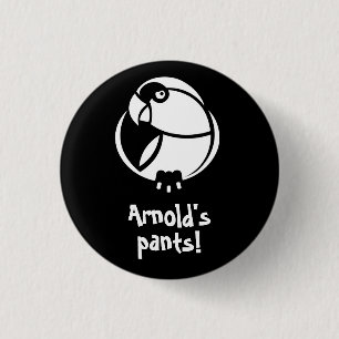 Arnold's broek. K'Barthan inveffectieve pin of bad Ronde Button 3,2 Cm