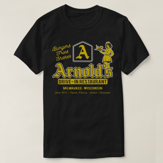 Arnolds rijden in versleten t-shirt (Design voorkant)
