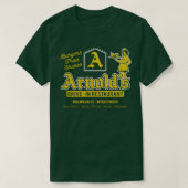 Arnolds rijden in versleten t-shirt (Design voorkant)