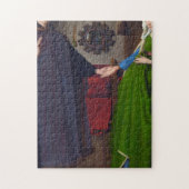 Arnolfini portretschilderij van Jan van Eyck Legpuzzel (Verticaal)