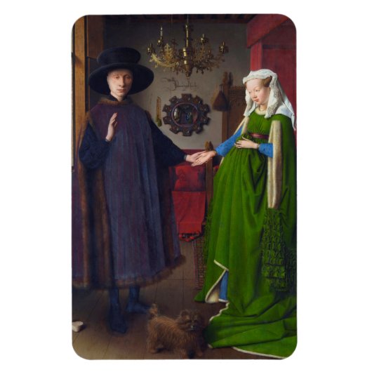 Arnolfini portretschilderij van Jan van Eyck Magneet (Verticaal)
