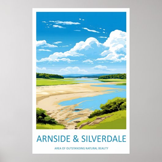 Arnside En Silverdale Reisprint Muurkunst Poster (Voorkant)