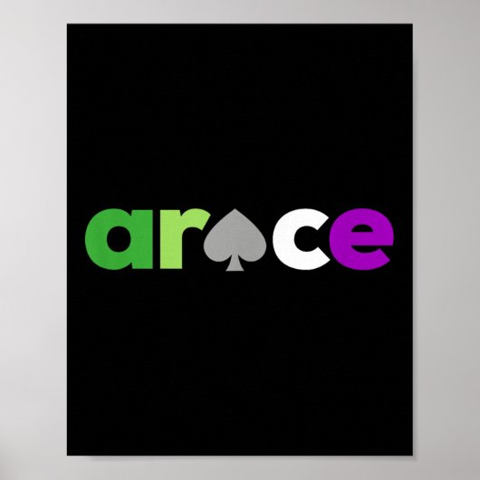 Aro Ace Pride Spade, LGBT Aroace, LGBTQ Aromantisc Poster (Voorkant)