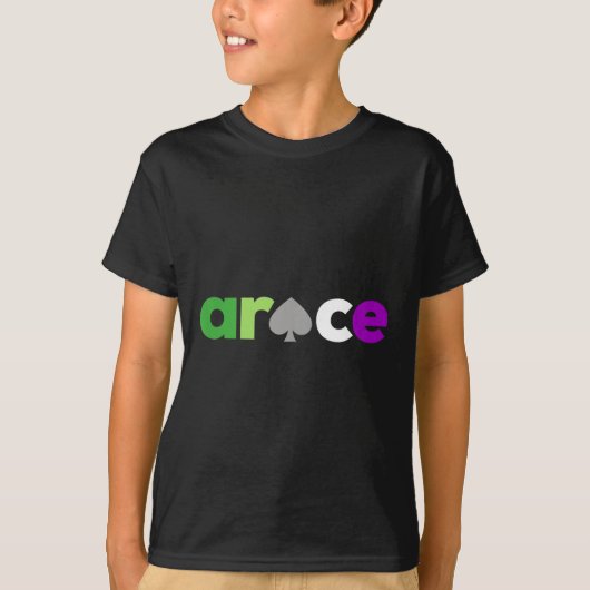 Aro Ace Pride Spade, LGBT Aroace, LGBTQ Aromantisc T-shirt (Voorkant)