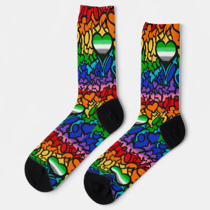 Aro Hart 8-streep Regenboog Pride Kriebels Sokken