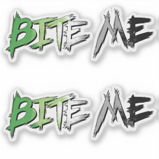 Aro Pride Bite Me Sticker (Voorkant)