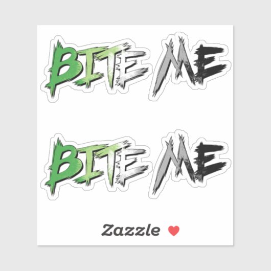 Aro Pride Bite Me Sticker (Vel)