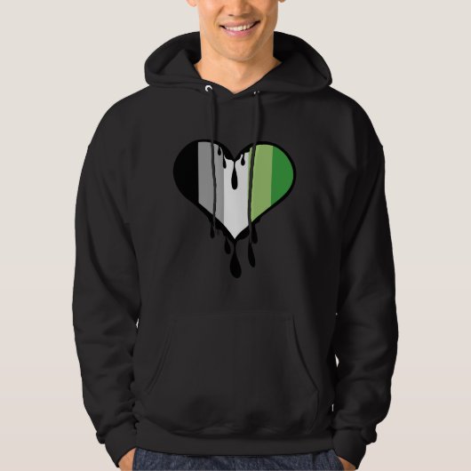 Aro Pride Dripping Heart Hoodie (Voorkant)
