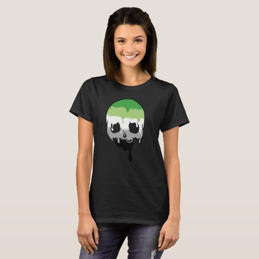 Aro Pride Dripping Skull T-shirt (Voorkant volledig)