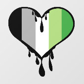 Aro Pride Druipend Hart Raamsticker (Vel)