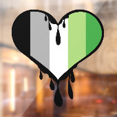 Aro Pride Druipend Hart Raamsticker (Vel 2)