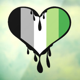 Aro Pride Druipend Hart Raamsticker