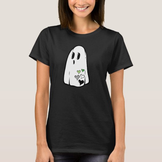 Aro Pride Ghost T-shirt (Voorkant)