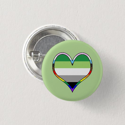 Aro Pride Heart Button (Voorkant /achterkant)