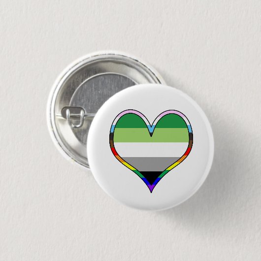 Aro Pride Heart Button (Voorkant /achterkant)