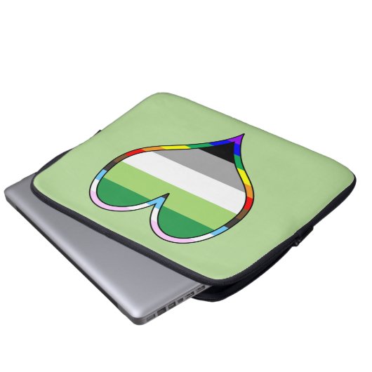 Aro Pride Heart-laptophoes Laptop Sleeve (Voorkant onderkant)