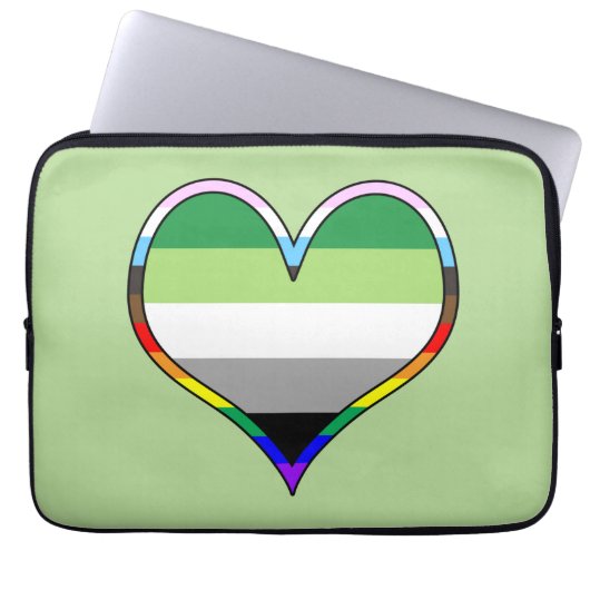 Aro Pride Heart-laptophoes Laptop Sleeve (Voorkant)