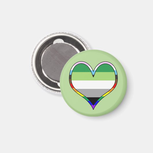 Aro Pride Heart Magnet (Voorkant / Achterkant)