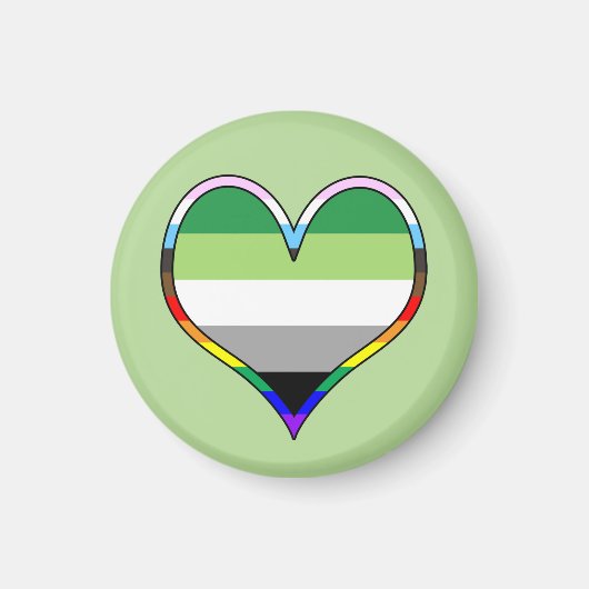 Aro Pride Heart Magnet (Voorkant)