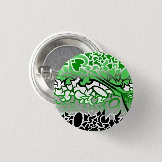 Aro Pride Krullen Ronde Button 3,2 Cm (Voorkant /achterkant)