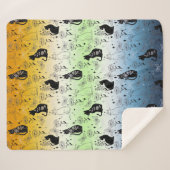 AroAce Agender Pride Black Cat - Mystieke Heks Sherpa Deken (Voorkant (horizontaal))