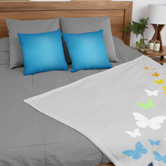 AroAce Agender Pride Butterfly Trail Sherpa Deken