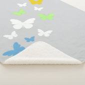 AroAce Agender Pride Butterfly Trail Sherpa Deken (3/4)