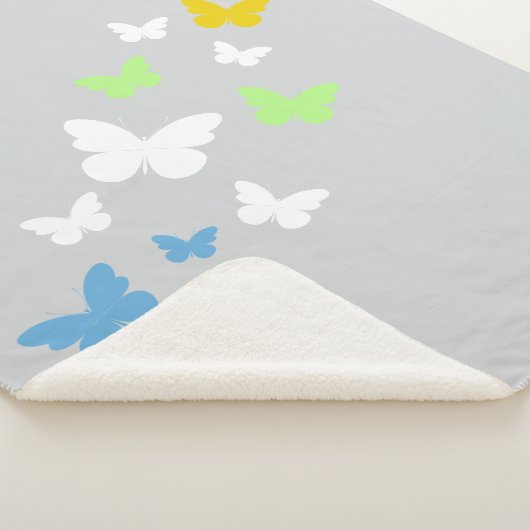 AroAce Agender Pride Butterfly Trail Sherpa Deken (3/4)