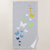 AroAce Agender Pride Butterfly Trail Strandlaken (Voorkant)