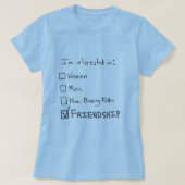Aroace Friendship Checkmark T-shirt (Design voorkant)