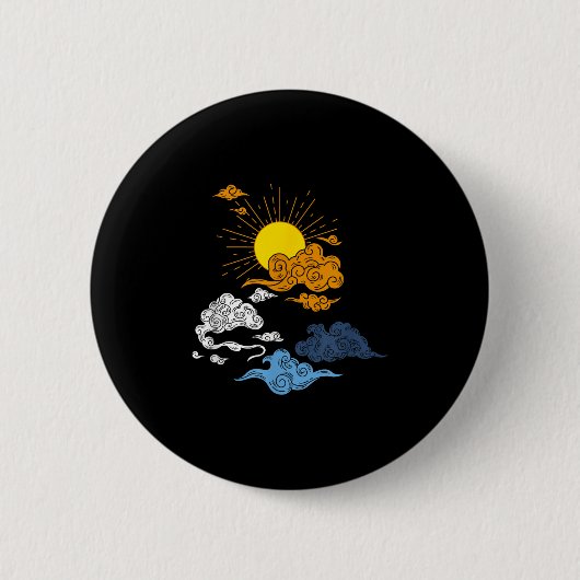 Aroace Pride Aro Ace LGBTQ Flag - Japans Aromant Ronde Button 5,7 Cm (Voorkant)