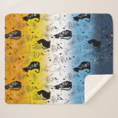 AroAce Pride Black Cat - Mystical Witchy Sherpa Deken (Voorkant (horizontaal))