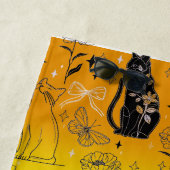 AroAce Pride Black Cat - Mystical Witchy Strandlaken (In situ)