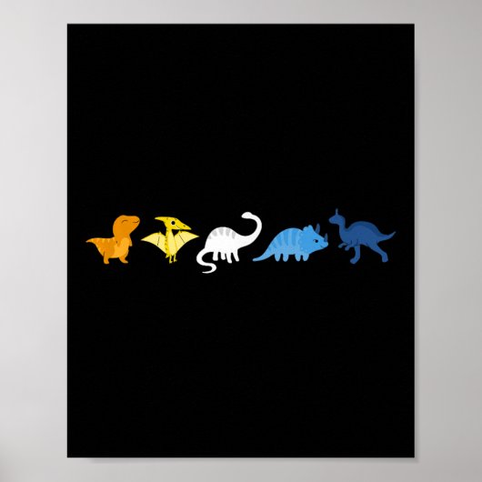 Aroace Pride Dinosaur, LGBTQ Aro Ace, Schattigee A Poster (Voorkant)