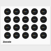 Aroace Pride Dinosaur, LGBTQ Aro Ace, Schattigee A Ronde Sticker (Vel)