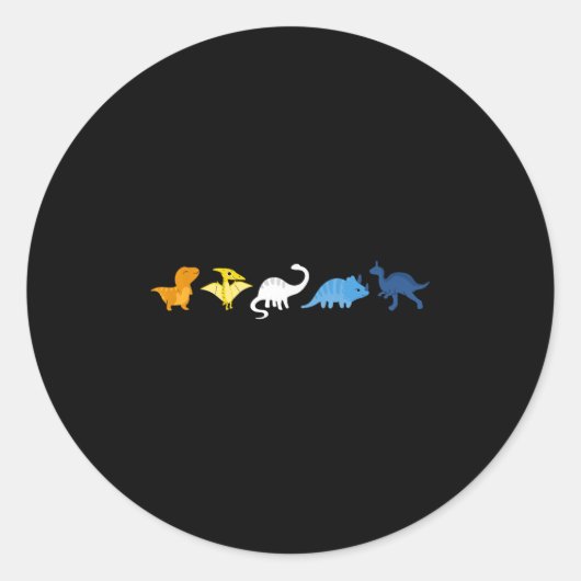 Aroace Pride Dinosaur, LGBTQ Aro Ace, Schattigee A Ronde Sticker (Voorkant)
