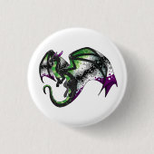 AroAce Pride Dragon Ronde Button 3,2 Cm (Voorkant)