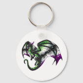 AroAce Pride Dragon Sleutelhanger (Voorkant)