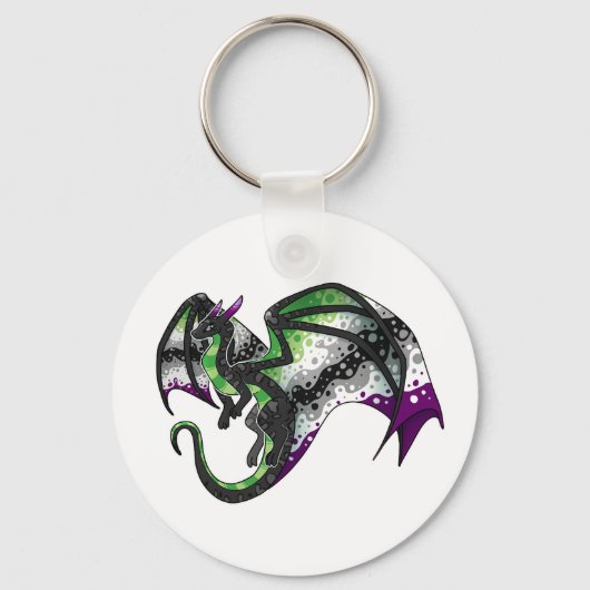 AroAce Pride Dragon Sleutelhanger (Achterkant)