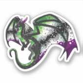 AroAce Pride Dragon Sticker (Voorkant)