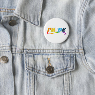 AroAce Pride - Regenboog Swoosh Ronde Button 5,7 Cm