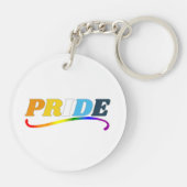 AroAce Pride - Regenboog Swoosh Sleutelhanger (Achterkant)