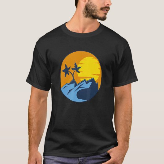 Aroace Pride Tropical Beach Aro Ace LGBT Aromantis T-shirt (Voorkant)